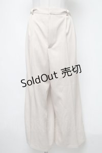 axes femme / モチーフレースワイドパンツ  ベージュ S-25-02-13-091-AX-PA-AS-ZS