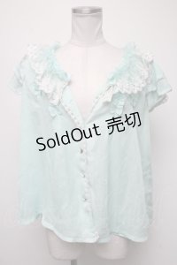 LOLITA / フリルブラウス  グリーン S-25-02-13-027-LO-BL-AS-ZS