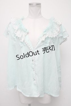 画像1: LOLITA / フリルブラウス  グリーン S-25-02-13-027-LO-BL-AS-ZS