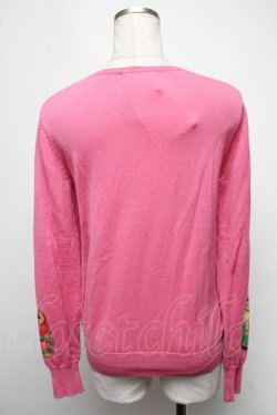 画像2: Jane Marple / マトリョーシカのデコパージュカーディガン  ピンク S-25-02-13-037-JM-TO-HR-ZT017