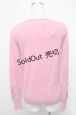 画像2: 【SALE】Jane Marple / マトリョーシカのデコパージュカーディガン  ピンク S-25-02-13-037-JM-TO-HR-ZT017