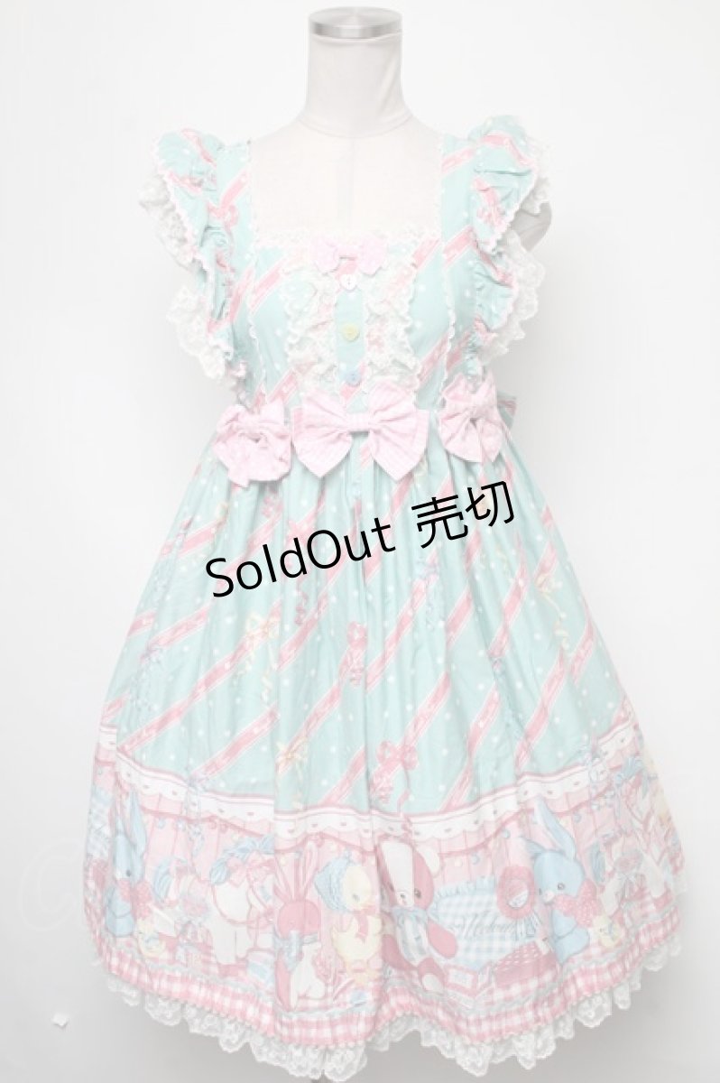 画像1: Angelic Pretty / MELODY TOYSハイウエストジャンパースカート  ミント S-25-02-15-065-AP-OP-AS-ZS (1)