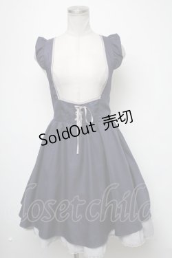 画像1: axes femme POETIQUE / バックデザインサス付きスカート  紺 S-25-02-15-078-AX-OP-HR-ZS