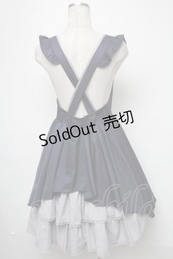 画像2: axes femme POETIQUE / バックデザインサス付きスカート  紺 S-25-02-15-078-AX-OP-HR-ZS