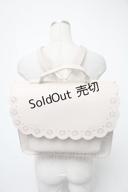 画像1: m petit by misako / スカラップ被せの3WAYバッグ  ベージュ S-25-02-15-019-LO-BG-HR-ZS