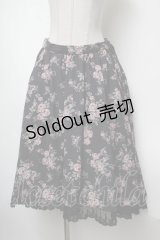 axes femme Red label / ブーケ柄フィッシュテールスカート  黒 S-25-02-17-056-PU-SK-AS-ZI