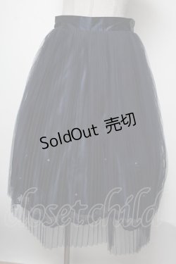 画像1: axes femme / プリーツシフォンスカート  紺 S-25-02-17-057-AX-SK-ET-ZT399