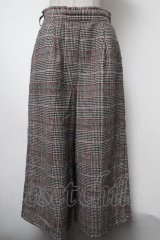 axes femme / チェック柄ワイドパンツ M 黒 S-25-02-17-066-AX-PA-AS-ZT179