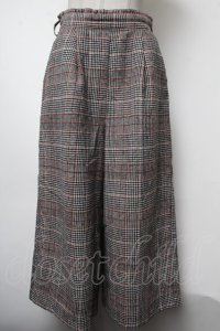axes femme / チェック柄ワイドパンツ M 黒 S-25-02-17-066-AX-PA-AS-ZT179