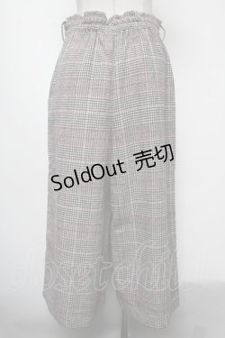 画像2: axes femme / チェック柄ワイドパンツ M 黒 S-25-02-17-066-AX-PA-AS-ZT179