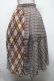 画像2: axes femme POETIQUE / シフォンプリーツ切替チェックスカート  ブラウン S-25-02-17-1052-AX-SK-HR-ZT399 (2)