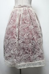 axes femme / 繊細フロッキーミディスカート   S-25-02-17-1056-AX-SK-AS-ZI