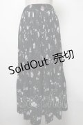 axes femme / 花柄プリーツワイドパンツ  黒 S-25-02-17-1062-AX-PA-AS-ZS