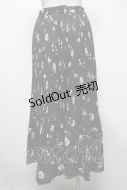 画像2: axes femme / 花柄プリーツワイドパンツ  黒 S-25-02-17-1062-AX-PA-AS-ZS