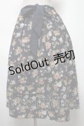 axes femme / ローズプリントフレアースカート L 紺 S-25-02-17-1065-AX-SK-SZ-ZI