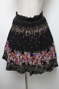axes femme / パネル花柄スカート  黒 S-25-02-17-1068-AX-SK-AS-ZT195