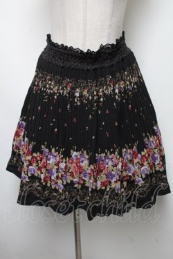 画像1: axes femme / パネル花柄スカート  黒 S-25-02-17-1068-AX-SK-AS-ZT195