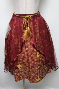 axes femme POETIQUE / ディズニーアラジン/スカート  ワイン S-25-02-17-1038-AX-SK-AS-ZT195