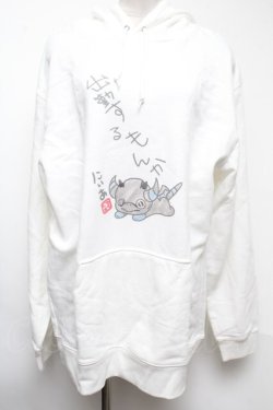 画像1: NieR Clothing / プリントパーカー  白 S-25-02-17-003-PU-TO-AS-ZT328