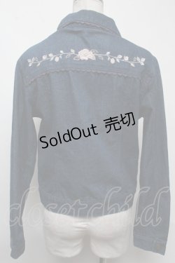 画像2: axes femme / 花刺繍デニムジャケット  青 S-25-02-17-028-AX-JA-AS-ZS