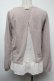 画像2: axes femme / 起毛レースVネックプルオーバー M ベージュ S-25-02-17-031-AX-TO-SZ-ZT193 (2)