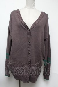 axes femme / ハリー・ポッター前後カーディガン  グレー S-25-02-17-034-AX-BL-AS-ZT361
