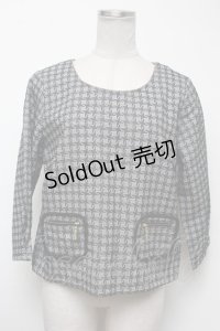axes femme / ジャガード七分袖プルオーバー   S-25-02-17-038-AX-TO-ET-ZS