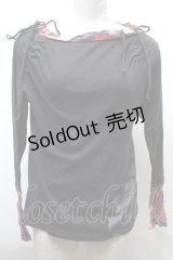 gouk / 和柄カットソー  黒 S-25-02-17-048-GO-TO-HR-ZS