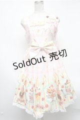 BABY,THE STARS SHINE BRIGHT / PUI PUI モルカー柄ロゼッタジャンパースカート  ピンク S-25-02-19-053-BA-OP-AS-ZS