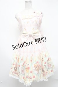 BABY,THE STARS SHINE BRIGHT / PUI PUI モルカー柄ロゼッタジャンパースカート  ピンク S-25-02-19-053-BA-OP-AS-ZS