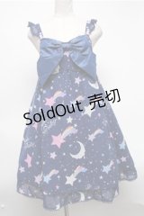 Angelic Pretty / Dream Skyジャンパースカート  紺 S-25-02-19-063-AP-OP-AS-ZS
