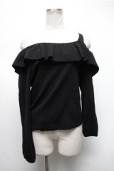 Ank Rouge / オフショルニット  黒 S-25-02-19-042-CA-TO-HR-ZT017