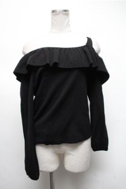 画像1: Ank Rouge / オフショルニット  黒 S-25-02-19-042-CA-TO-HR-ZT017