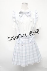 Secret Honey / チェックセットアップ  白ｘサックス S-25-02-19-047-CA-JA-HR-ZS