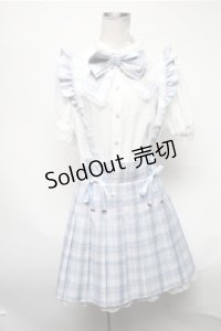 Secret Honey / チェックセットアップ  白ｘサックス S-25-02-19-047-CA-JA-HR-ZS