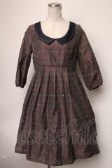 Emily Temple cute / カラードットワンピース  ブラウン S-25-02-21-056-ET-TO-HR-ZS