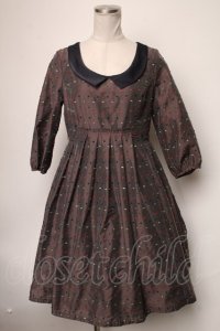 Emily Temple cute / カラードットワンピース  ブラウン S-25-02-21-056-ET-TO-HR-ZS