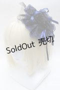 Moi-meme-Moitie / 逆十字綿レースカチューシャ  黒ｘ青 S-25-02-21-009-MO-AC-AS-ZS