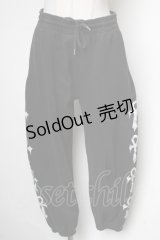 REFLEM / クロスプリントスウェットパンツ  黒 S-25-02-21-083-PU-PA-HR-ZS