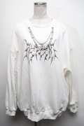 REFLEM / チェーン メタリックロゴ BIG スウェット  白 S-25-02-21-024-PU-TO-AS-ZS