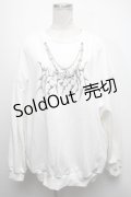 REFLEM / チェーン メタリックロゴ BIG スウェット  白 S-25-02-21-024-PU-TO-AS-ZS
