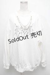 REFLEM / チェーン メタリックロゴ BIG スウェット  白 S-25-02-21-024-PU-TO-AS-ZS