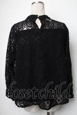 画像2: 【SALE】axes femme / モチーフレースデザインプルオーバー  黒 S-25-02-21-041-AX-TO-AS-ZT347 (2)