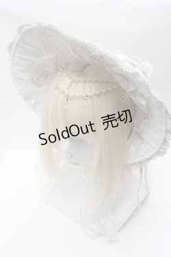 画像1: ALICE and the PIRATES / Bijou Princess 私の愛おしい宝物 ボンネット  白 S-25-02-21-008-PA-AC-AS-ZS