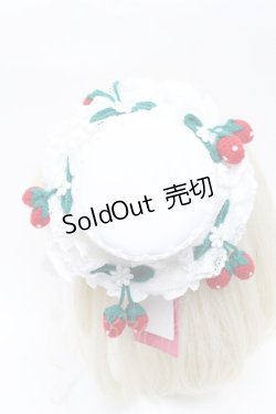 画像3: Angelic Pretty / おめかしBerry編みぐるみミニHat  白 S-25-02-25-004-AP-AC-HR-ZS
