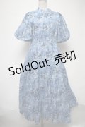 axes femme / オーガンジーフラワーワンピース  ブルー S-25-02-25-048-AX-OP-AS-ZI