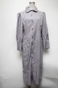 Maison de FLEUR Petite Robe / パフスリーブレトロボタンドレス M ラベンダー S-25-02-25-052-EL-OP-SZ-ZT067