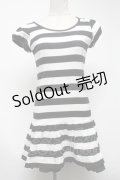 MILK / ボーダーカットワンピース  黒ｘ白 S-25-02-25-058-ML-OP-AS-ZS