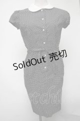 MILK / 丸襟ドットワンピース  黒ｘ白 S-25-02-25-059-ML-OP-AS-ZS