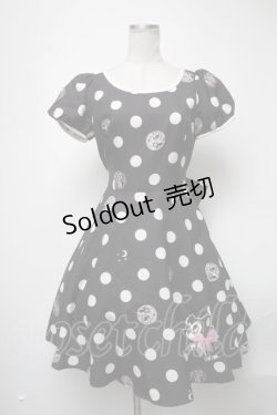 画像1: 【SALE】Secret Honey / フィガロ&ミニーワンピース  黒 S-25-02-25-061-CA-OP-AS-ZT064